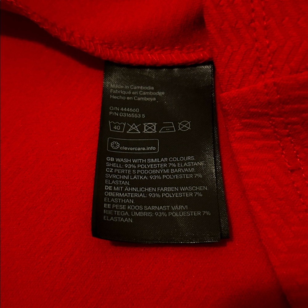 Divided H&M Red Textured Knit Flare Mini Dress size 10 - Picture 13 of 13